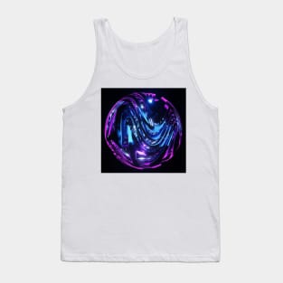 Bright Colorful Swirling Metallic Ribbon Sphere Tank Top